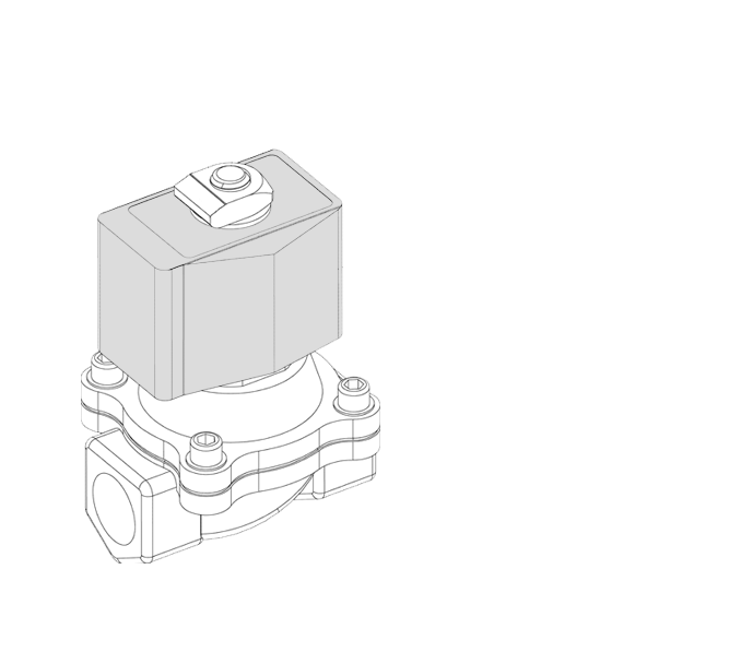 2/2 bealaí comhla solenoid